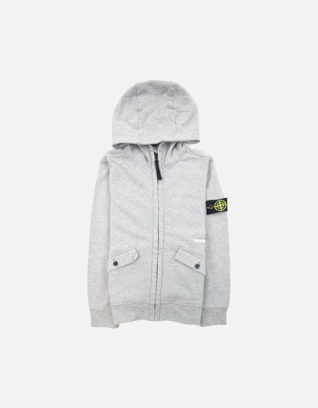 Junior Zip Hooded Sweatshirt Grey V1064, 3 of 2