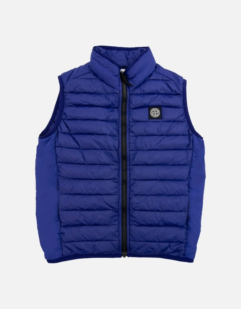 Junior G0224 Hooded Down Blouson Gilet Blue V0022