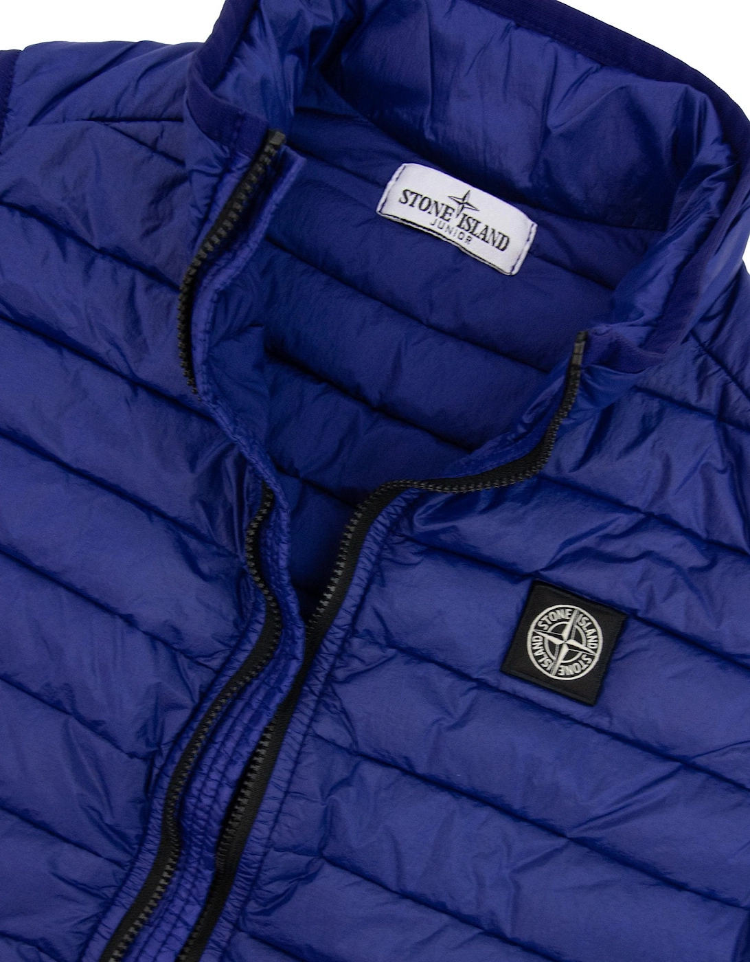 Junior G0224 Hooded Down Blouson Gilet Blue V0022