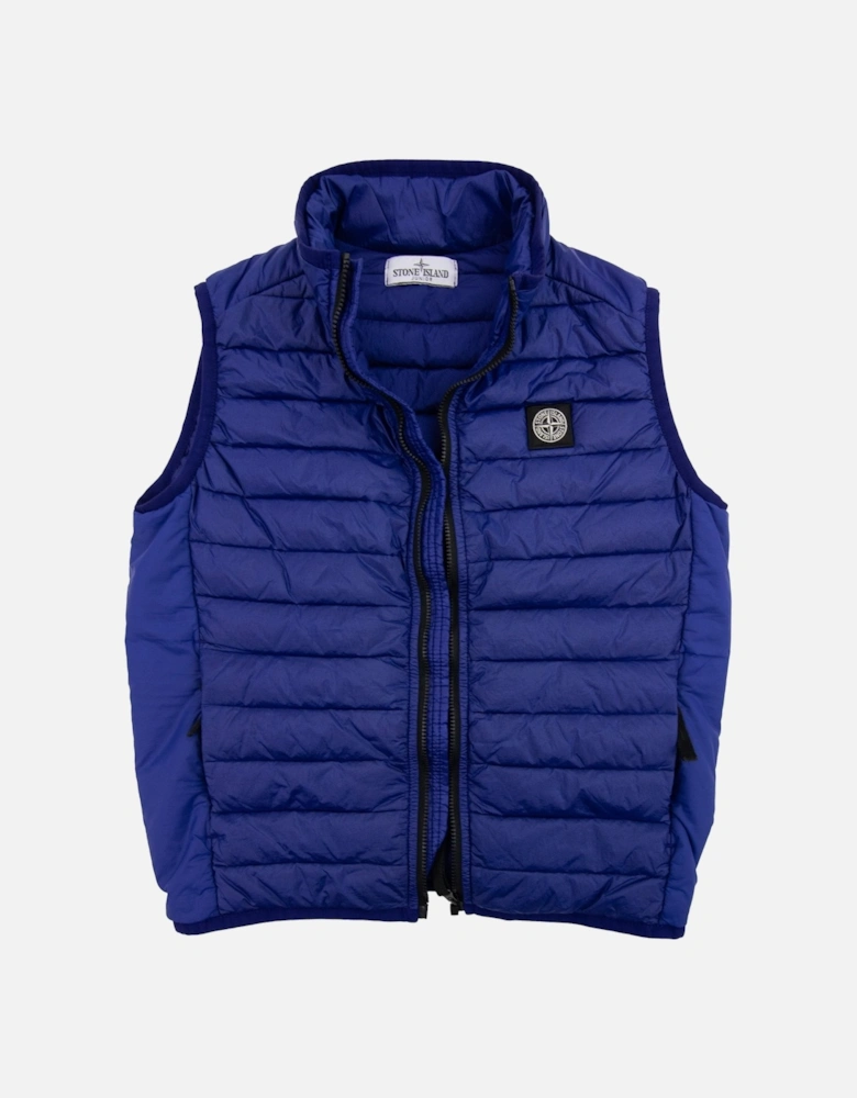Junior G0224 Hooded Down Blouson Gilet Blue V0022