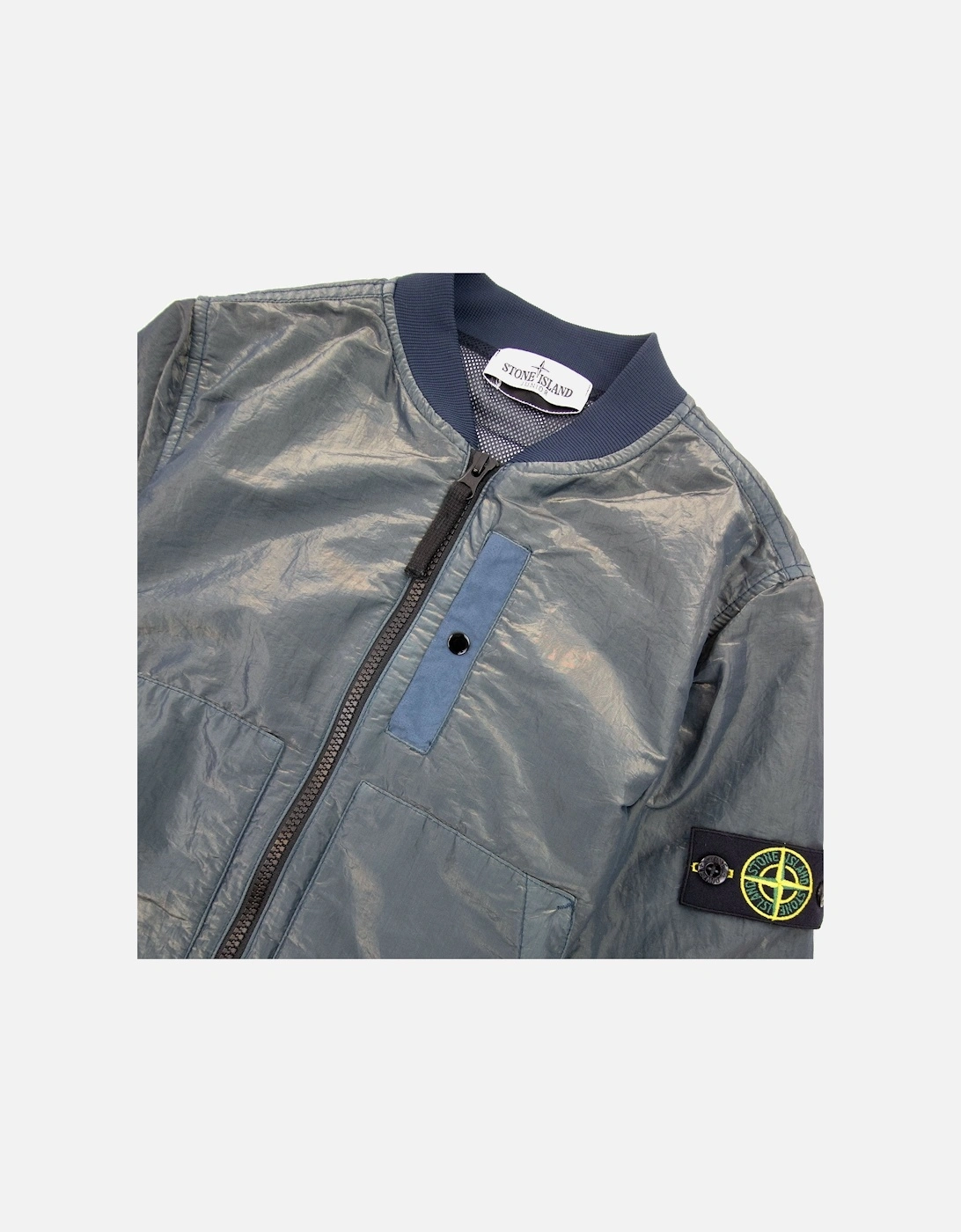 Junior 40737 Iridescent Effect Bomber Jacket Green V2063