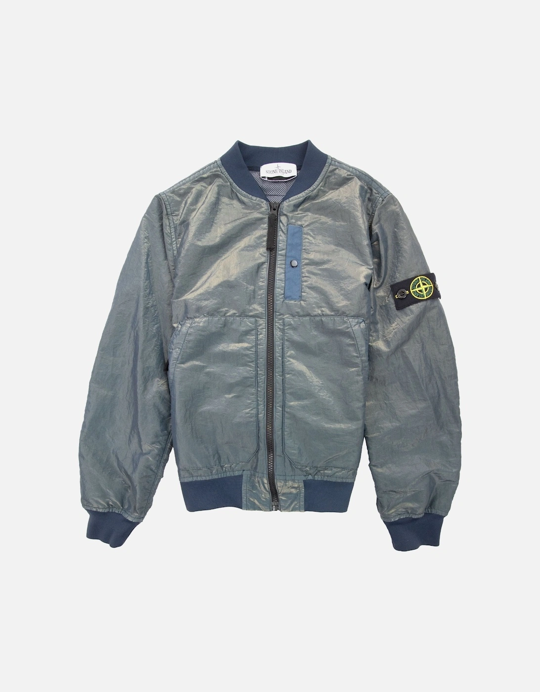 Junior 40737 Iridescent Effect Bomber Jacket Green V2063, 5 of 4