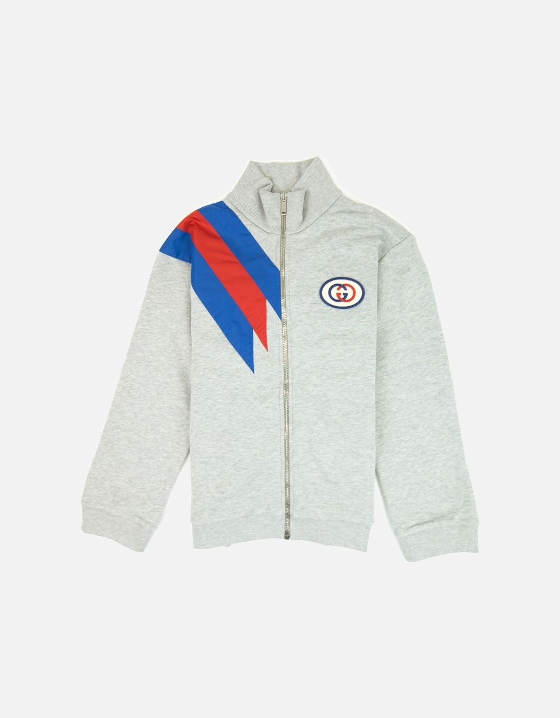 Junior Funnel Neck 3 Stripe Jacket Grey, 3 of 2