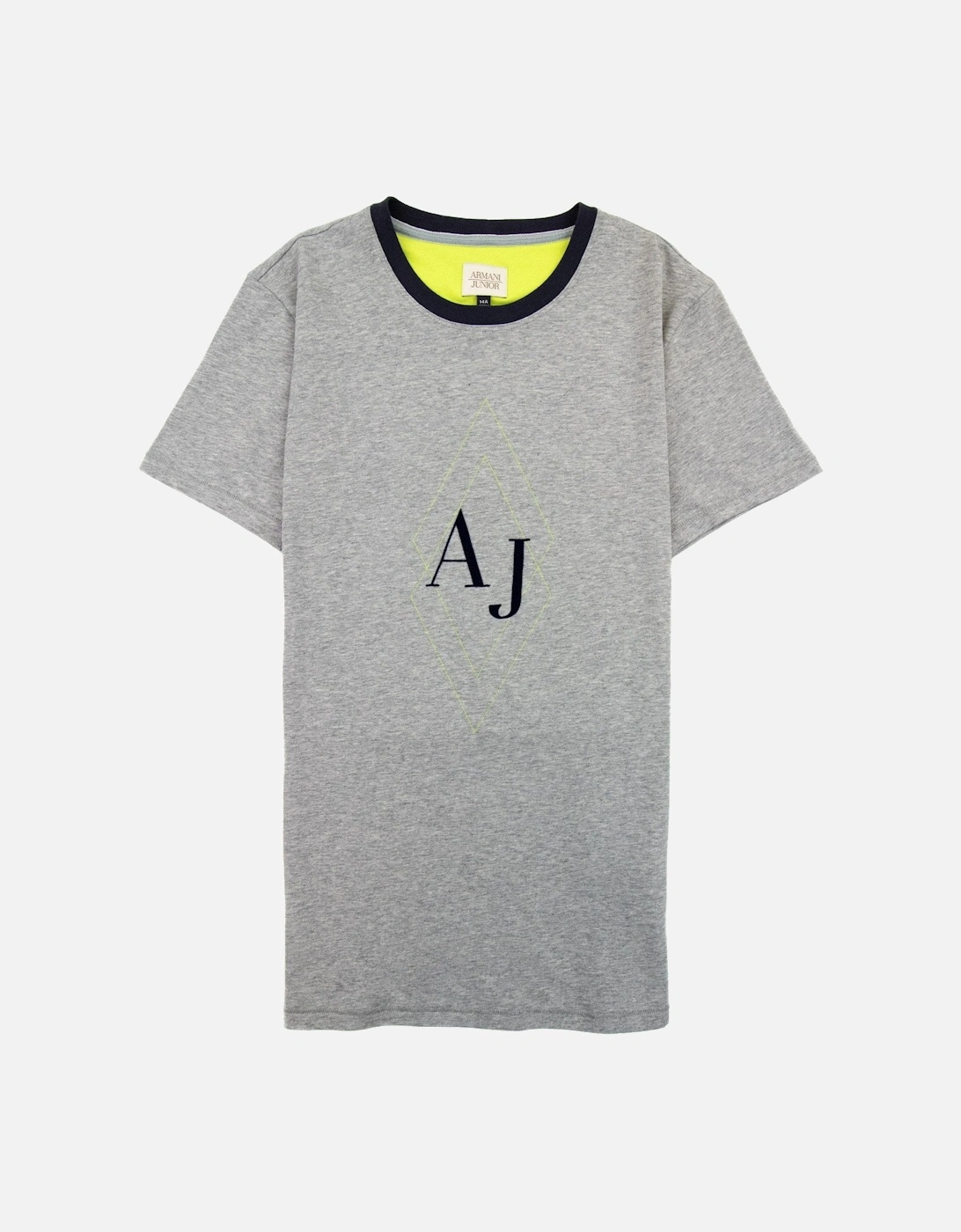 Junior Aj Logo Crewneck T Shirt Grey Melange, 5 of 4
