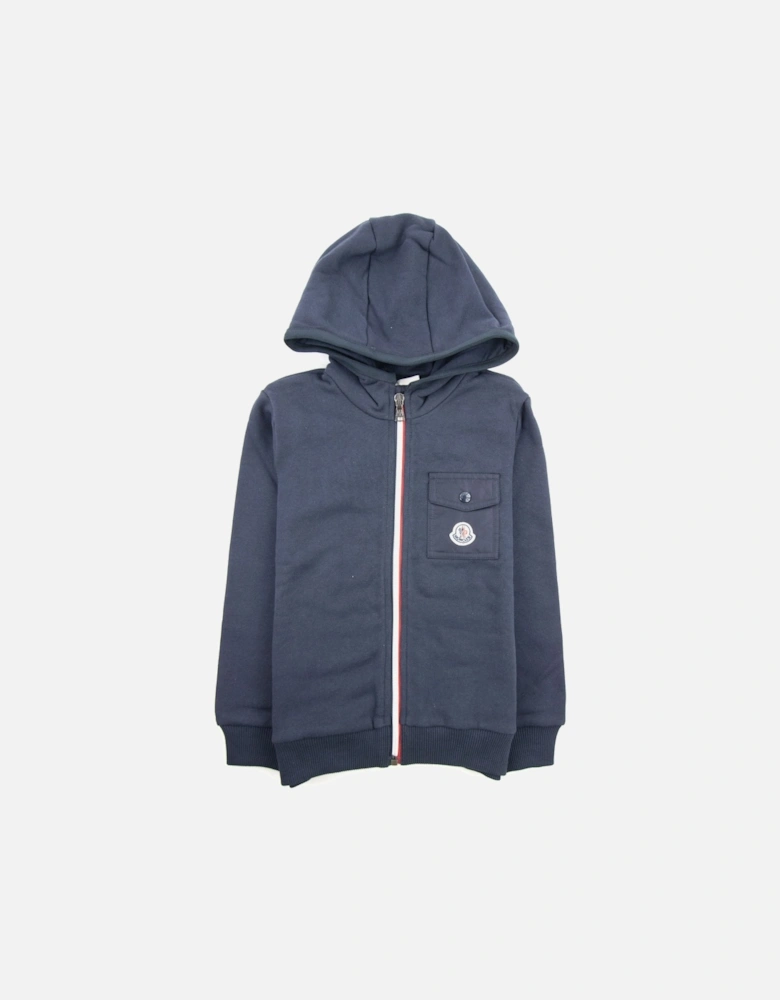Junior Maglia Logo Zip Up Sweatshirt Navy 742