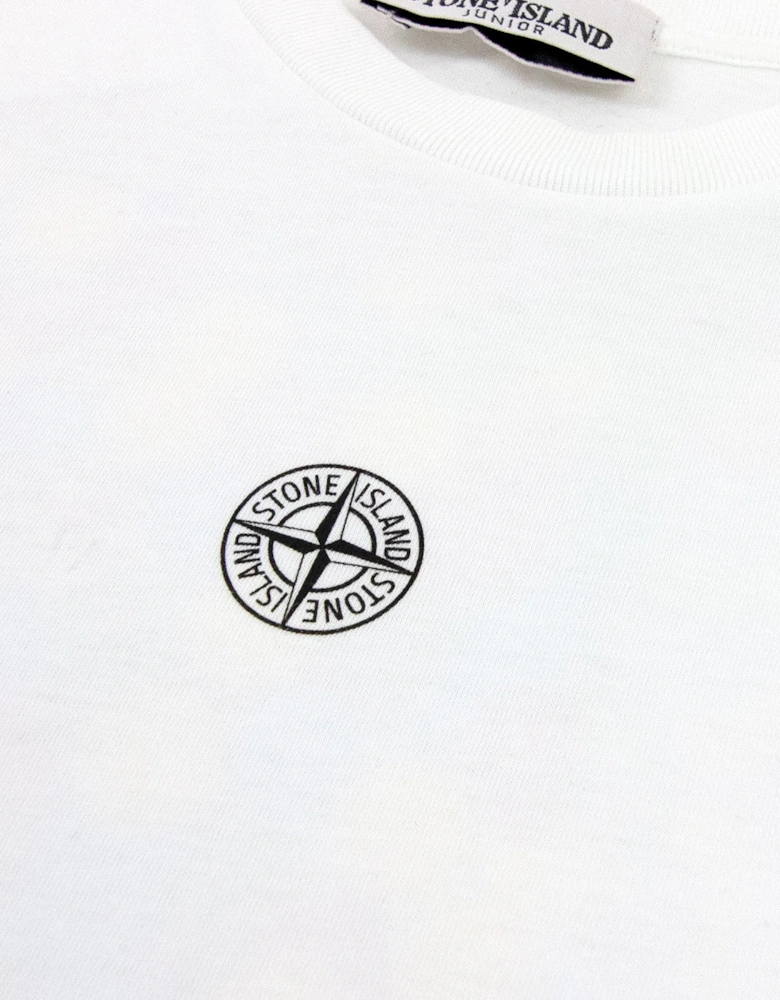 Junior Logo Print T Shirt White V0001