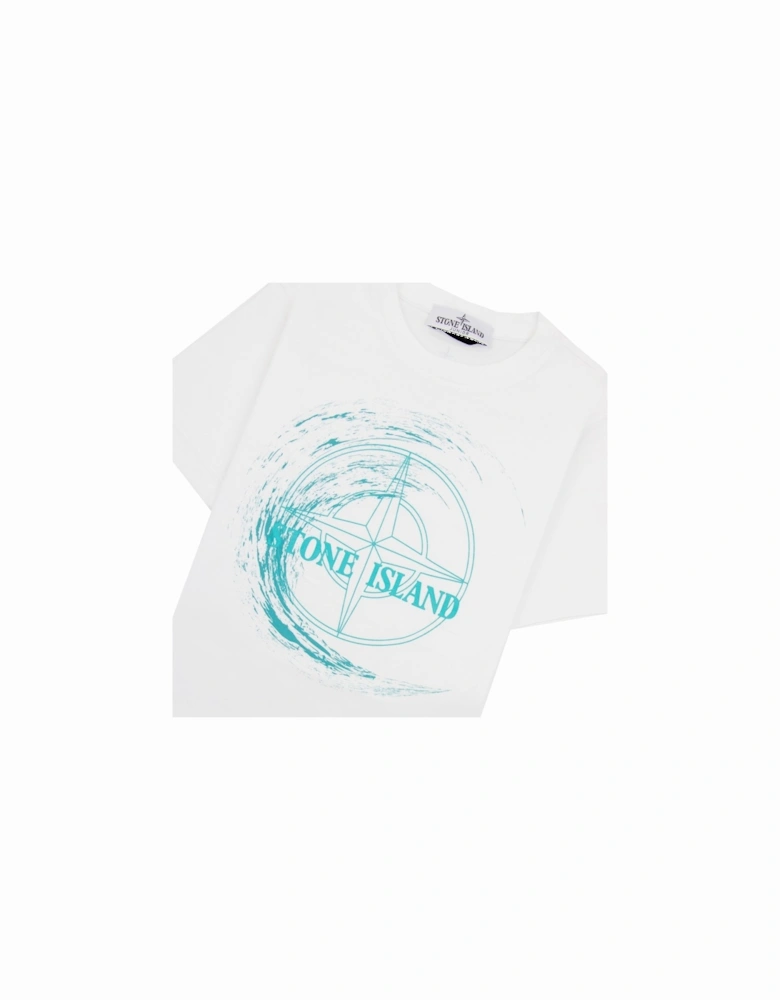 Junior 21072 30/1 Surf Two Print T Shirt White V0001