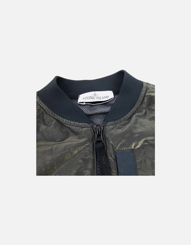 Junior 40737 Iridescent Effect Bomber Jacket Khaki V2029