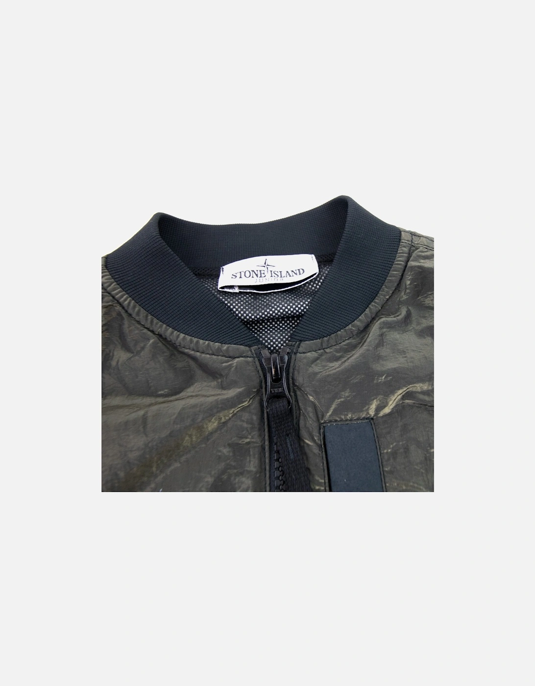 Junior 40737 Iridescent Effect Bomber Jacket Khaki V2029