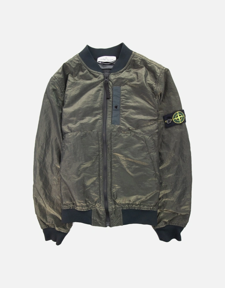 Junior 40737 Iridescent Effect Bomber Jacket Khaki V2029