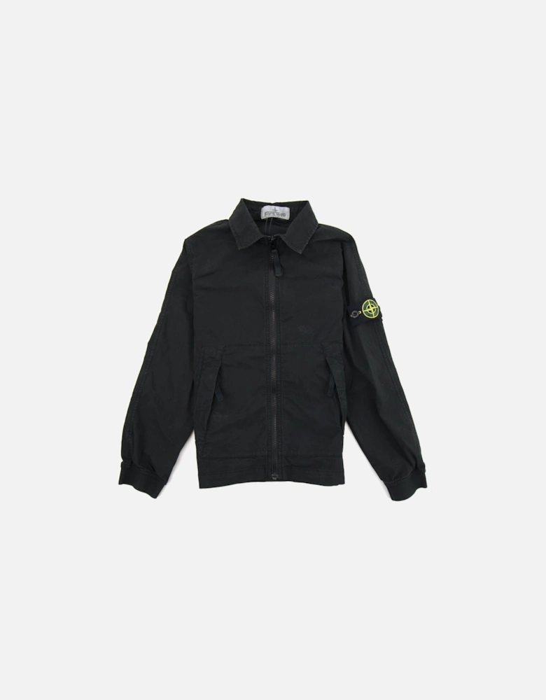 Junior Brushed Canvas Overshirt Black V0029