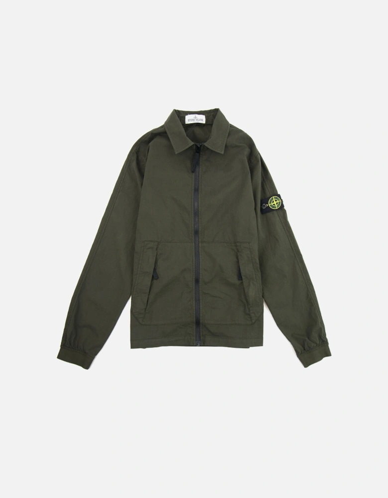 Junior Brushed Canvas Overshirt Khaki V0054