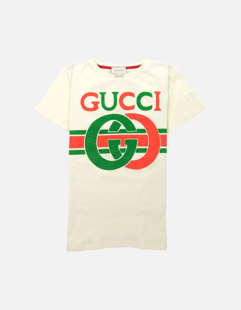 Junior Interlocking G T-shirt 9756 Cream