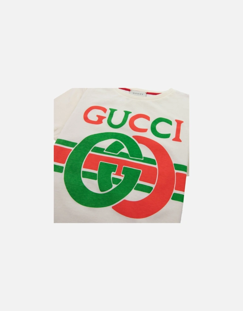 Junior Interlocking G T-shirt 9756 Cream