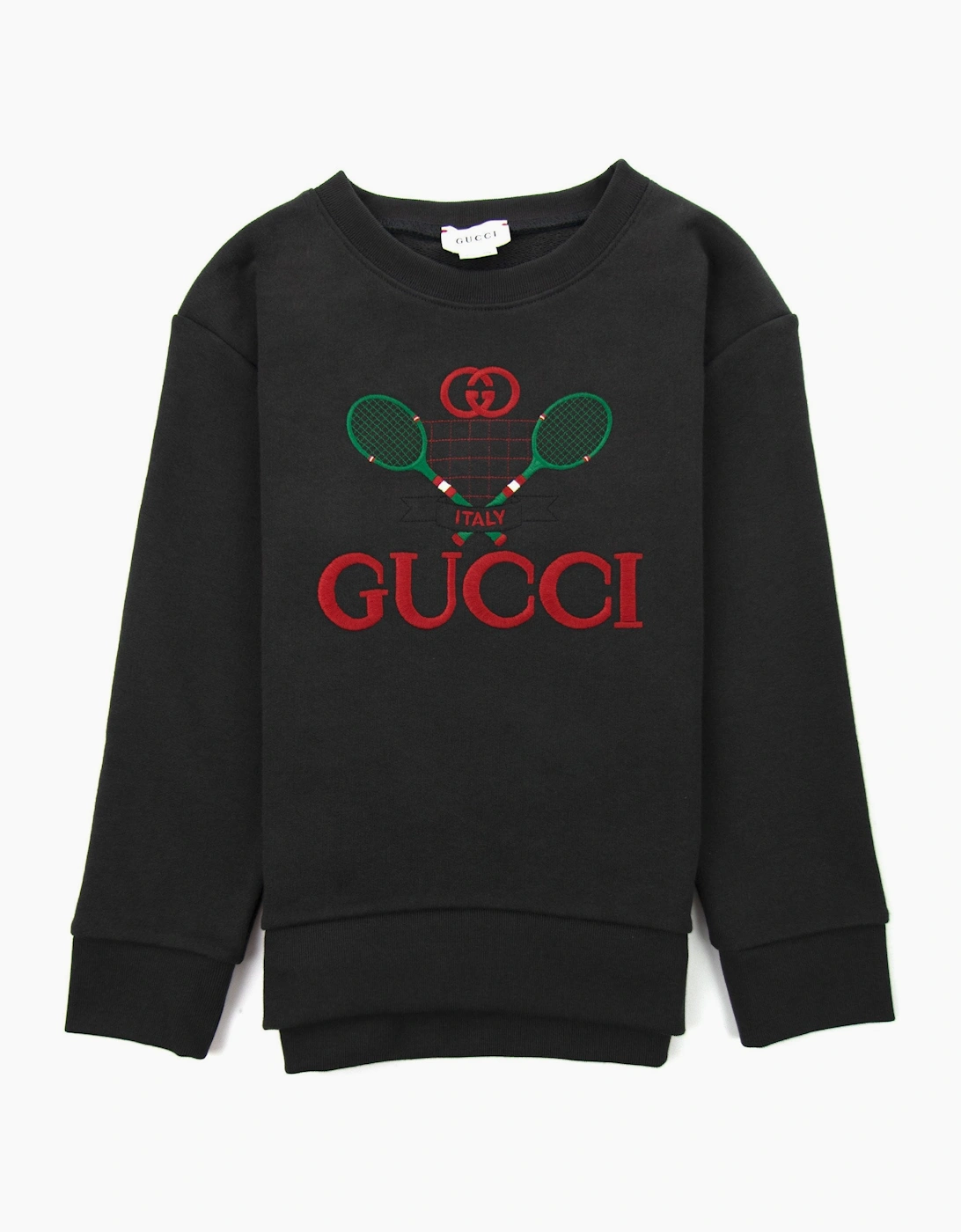 Gucci Junior Sweatshirt With Gucci Tennis 1073 Dark Grey - Black - Size: 8YRS