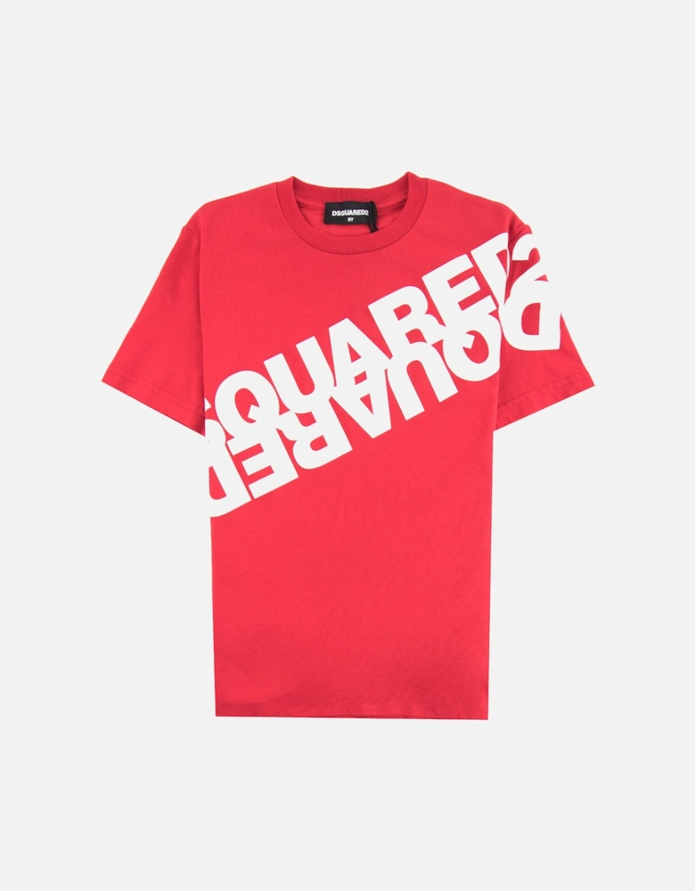 Kids Mirrored Logo T-shirt Red