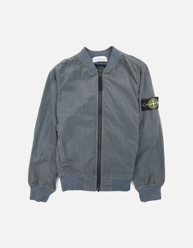Junior Nylon Bomer Jacket Dark Grey V0065