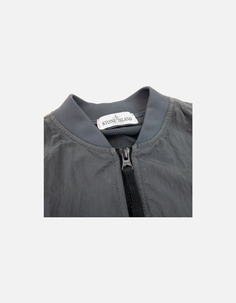 Junior Nylon Bomer Jacket Dark Grey V0065