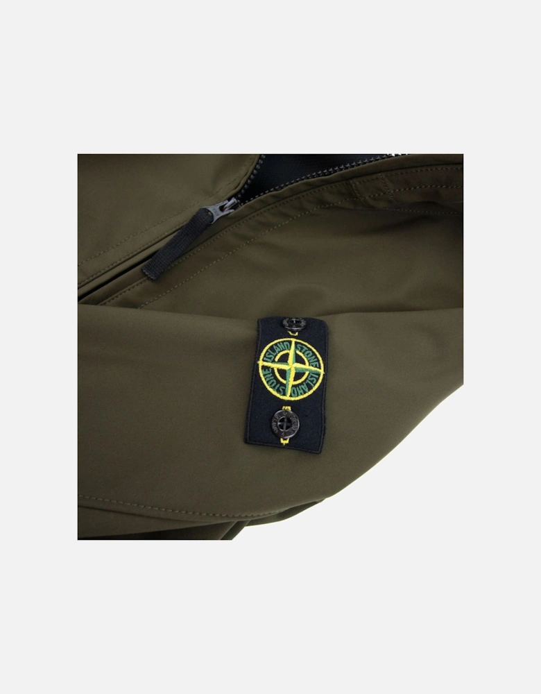 Junior Light Soft Shell Hooded Jacket Khaki V0054