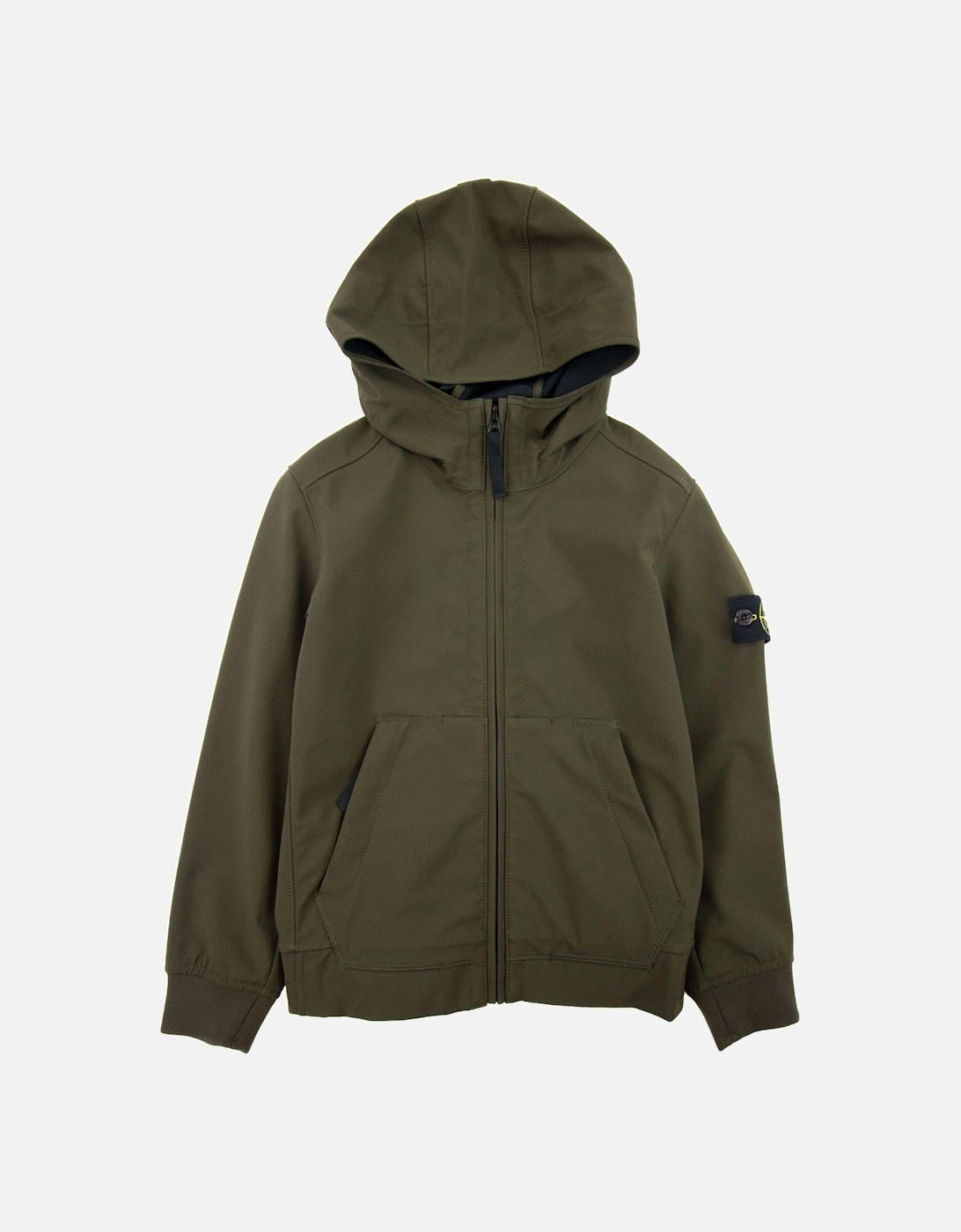 Junior Light Soft Shell Hooded Jacket Khaki V0054, 5 of 4