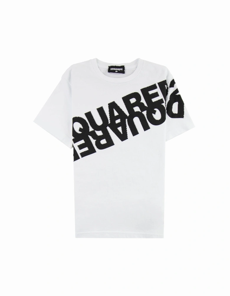 Kids Mirrored Logo T-shirt White