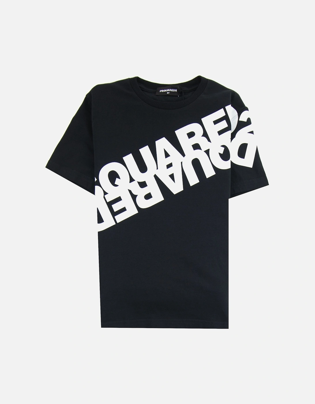 Kids Mirrored Logo T-shirt Black, 3 of 2