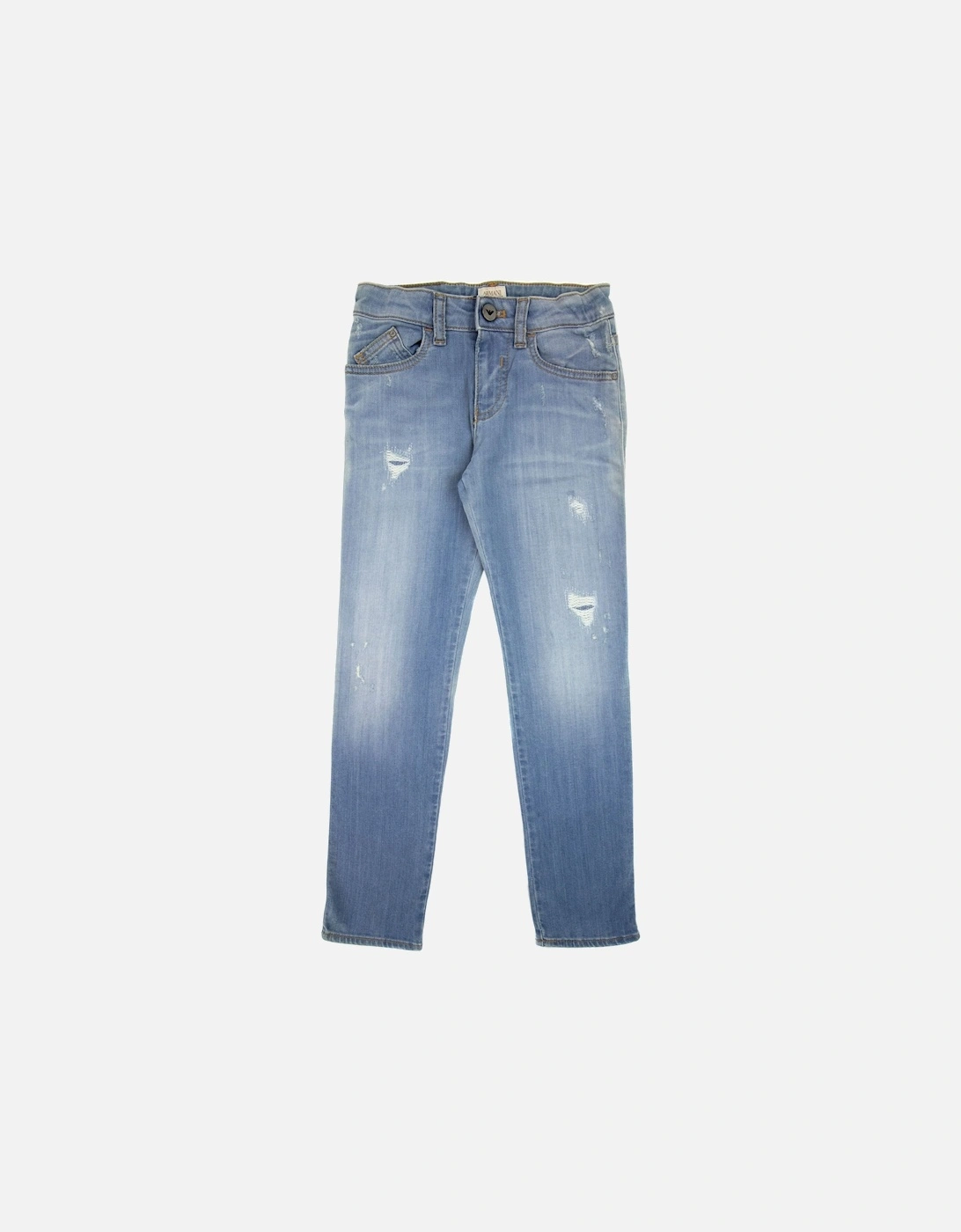 Junior J15 Ripped Stretchy Jeans Denim Blue, 5 of 4