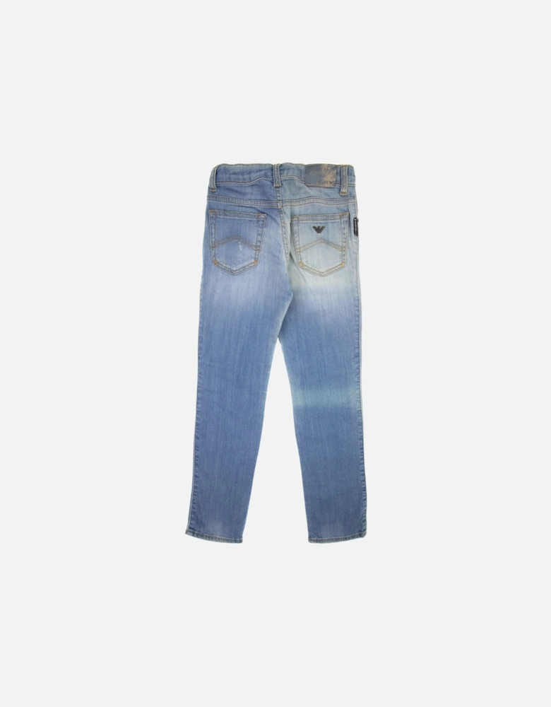 Junior J15 Ripped Stretchy Jeans Denim Blue