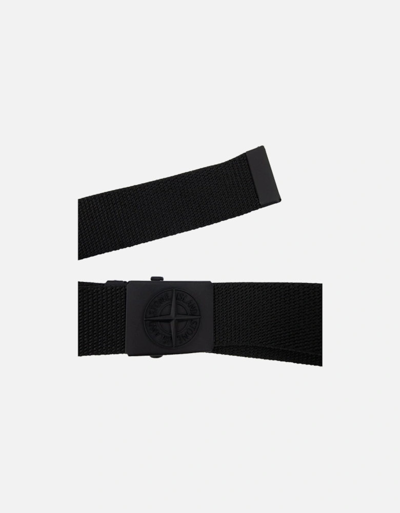 Junior 90461 Embossed Logo Buckle Belt Black Voo29