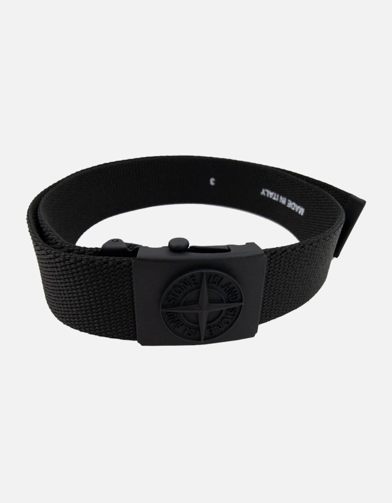 Junior 90461 Embossed Logo Buckle Belt Black Voo29