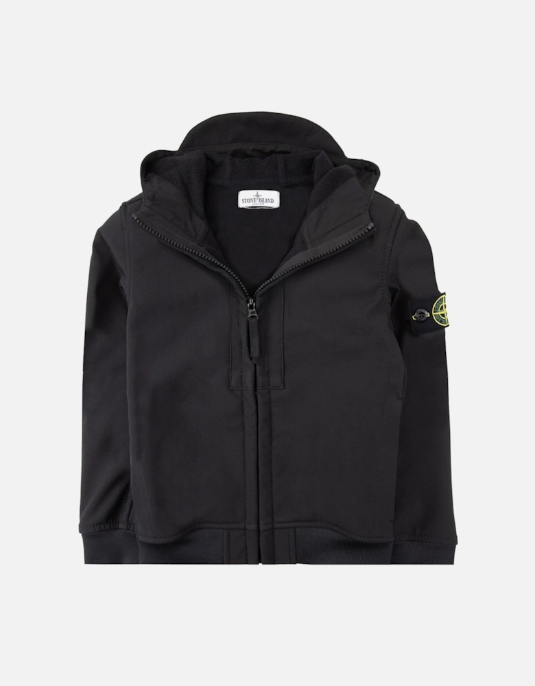 Junior Q0122 Soft Shell-r_e.dye® Technology In Recycled Polyester Black V0029