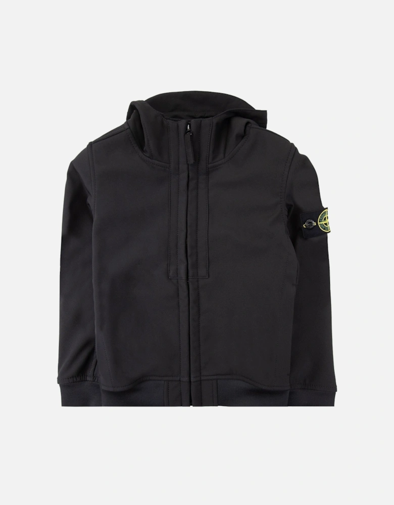 Junior Q0122 Soft Shell-r_e.dye® Technology In Recycled Polyester Black V0029