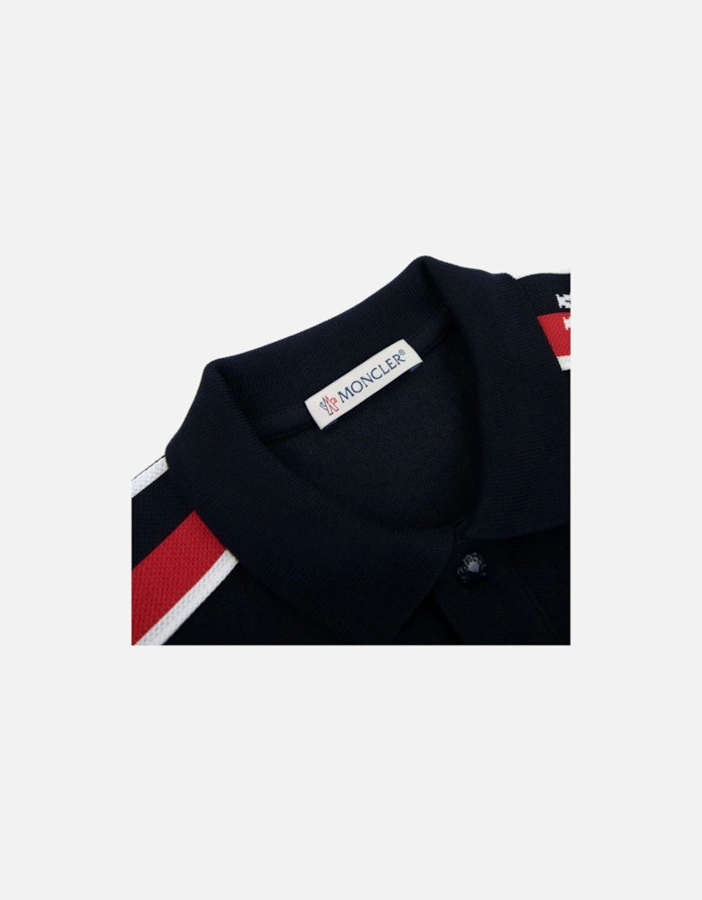 Junior Tricolour Logo Polo Night Blue 778