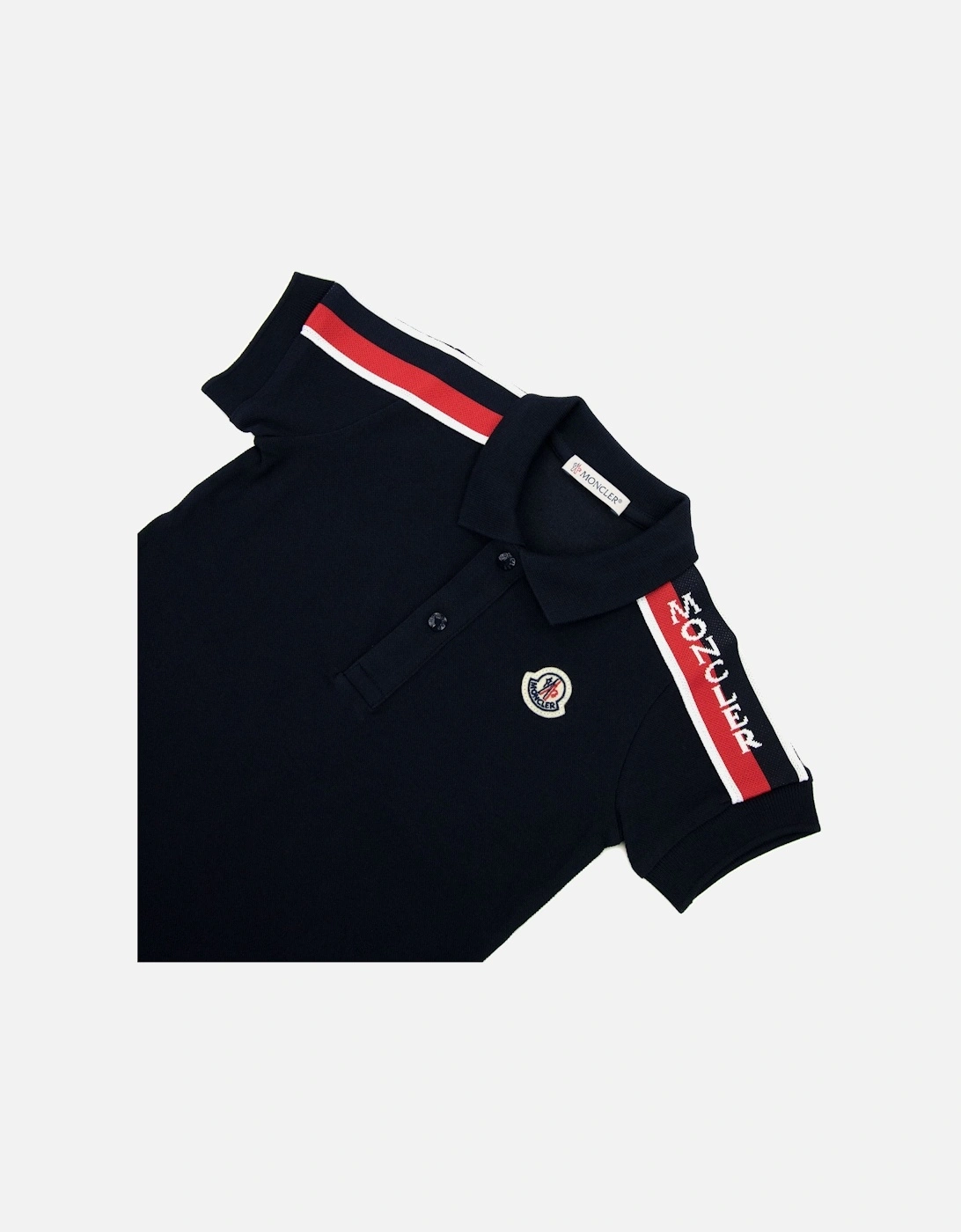 Junior Tricolour Logo Polo Night Blue 778