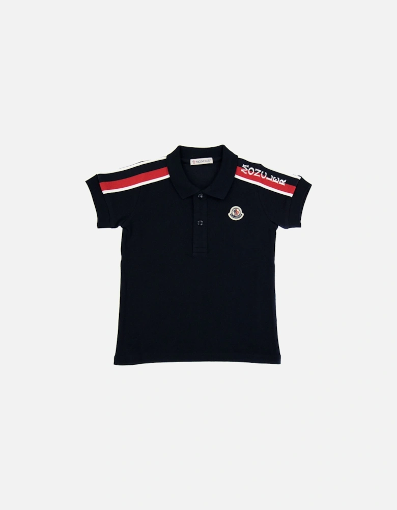Junior Tricolour Logo Polo Night Blue 778