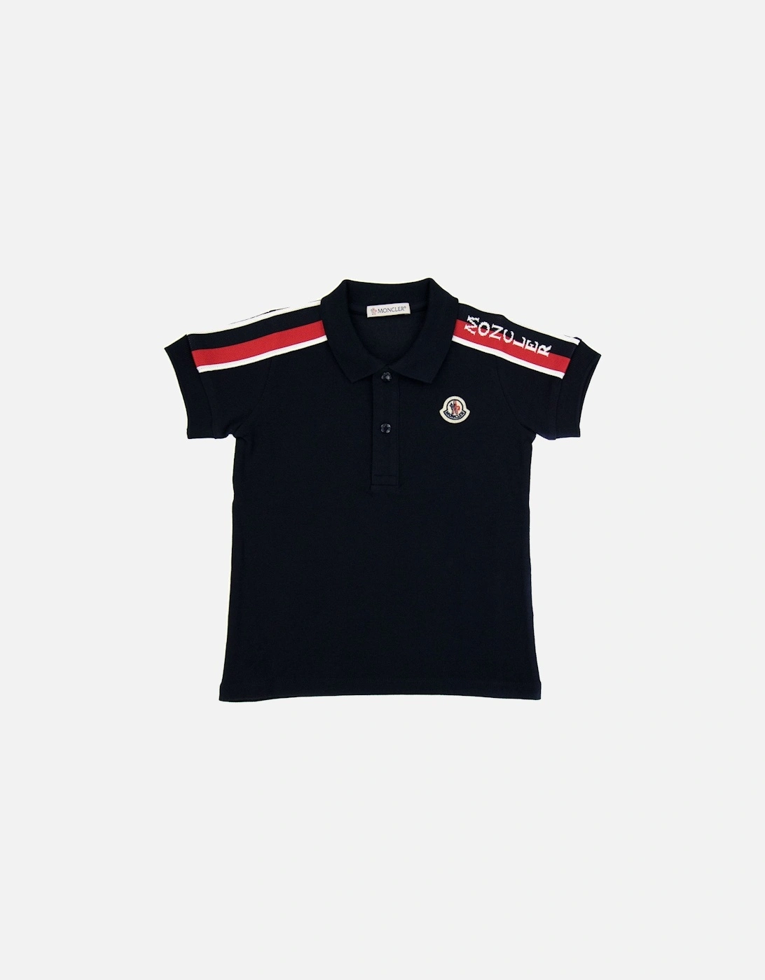 Junior Tricolour Logo Polo Night Blue 778, 5 of 4