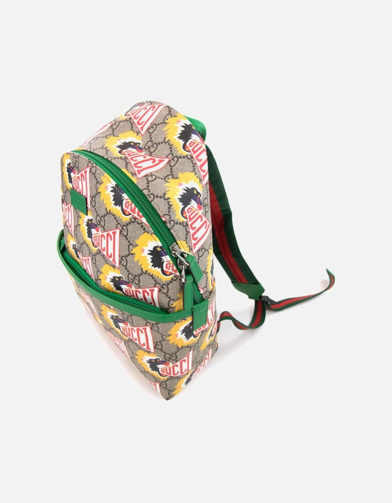 Junior Tiger Print Logo Backpack Multi