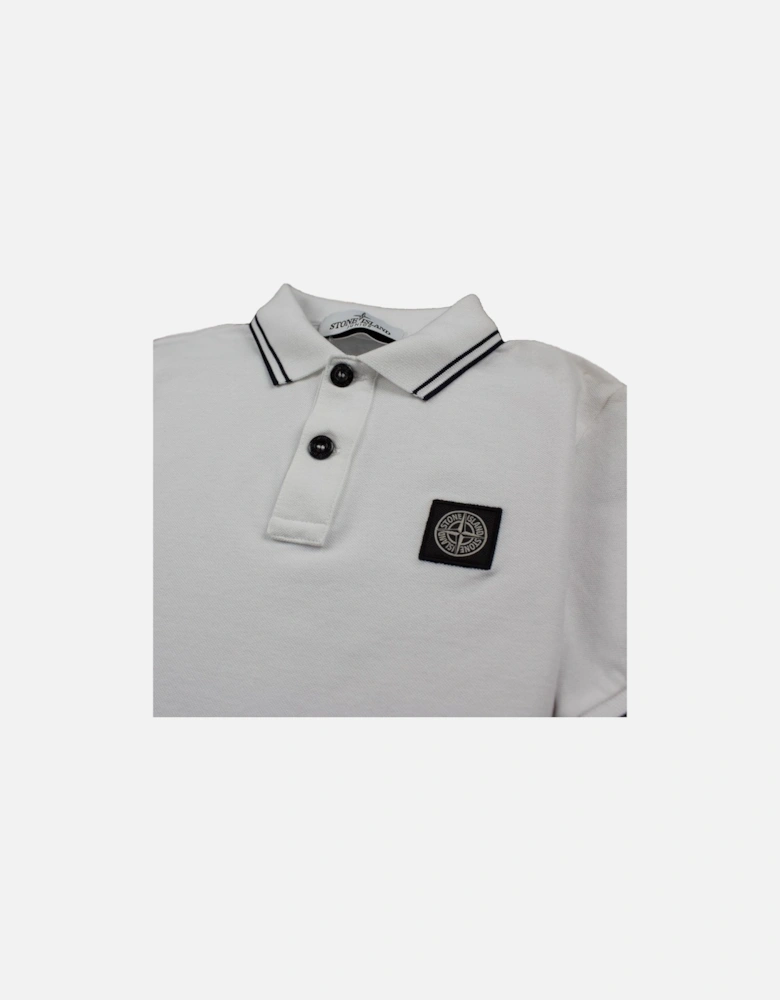 Junior Twin Tipped Short Sleeve Polo White