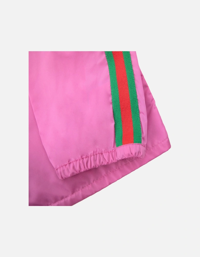 Junior Gg Interlocking Nylon Jacket Pink