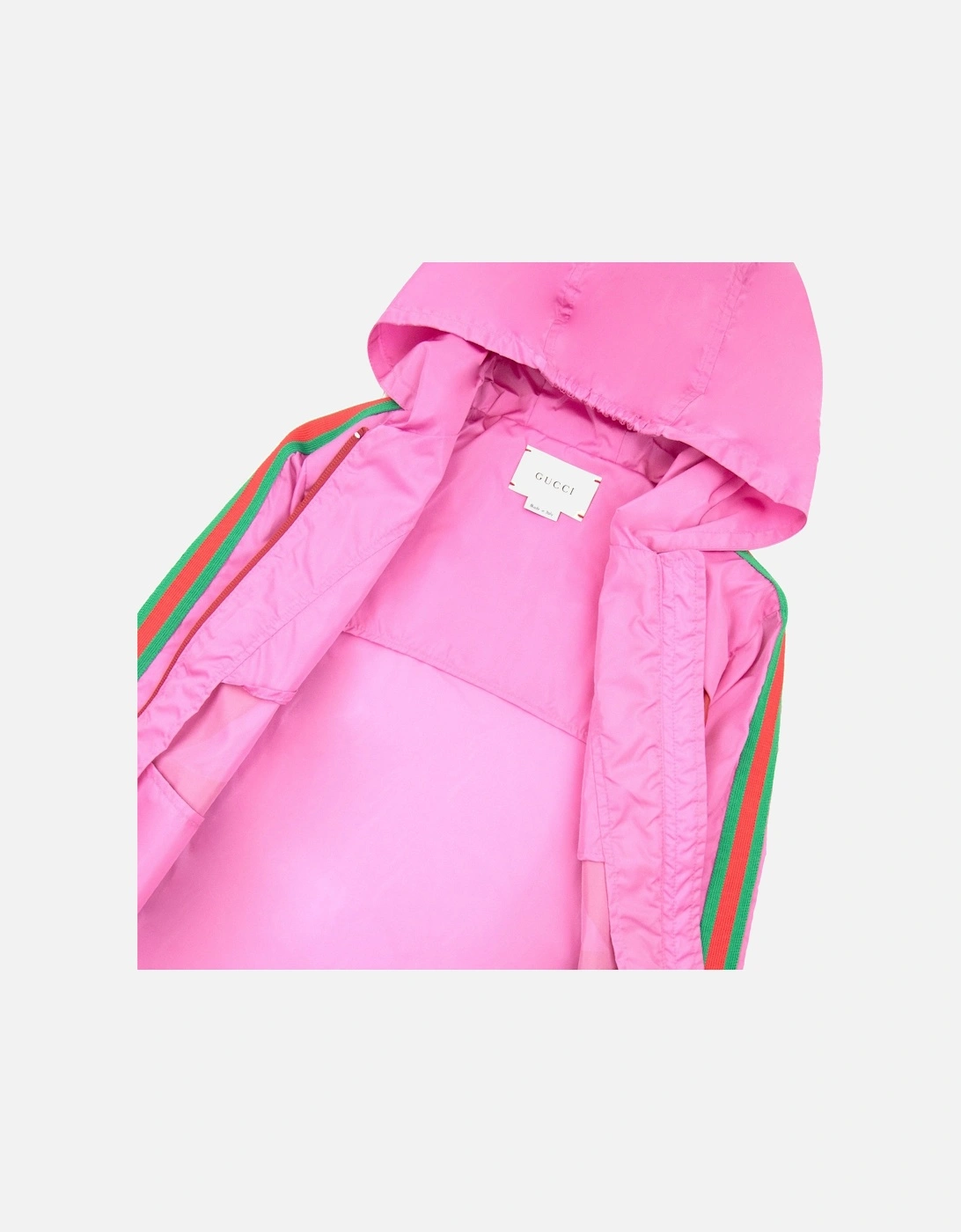 Junior Gg Interlocking Nylon Jacket Pink