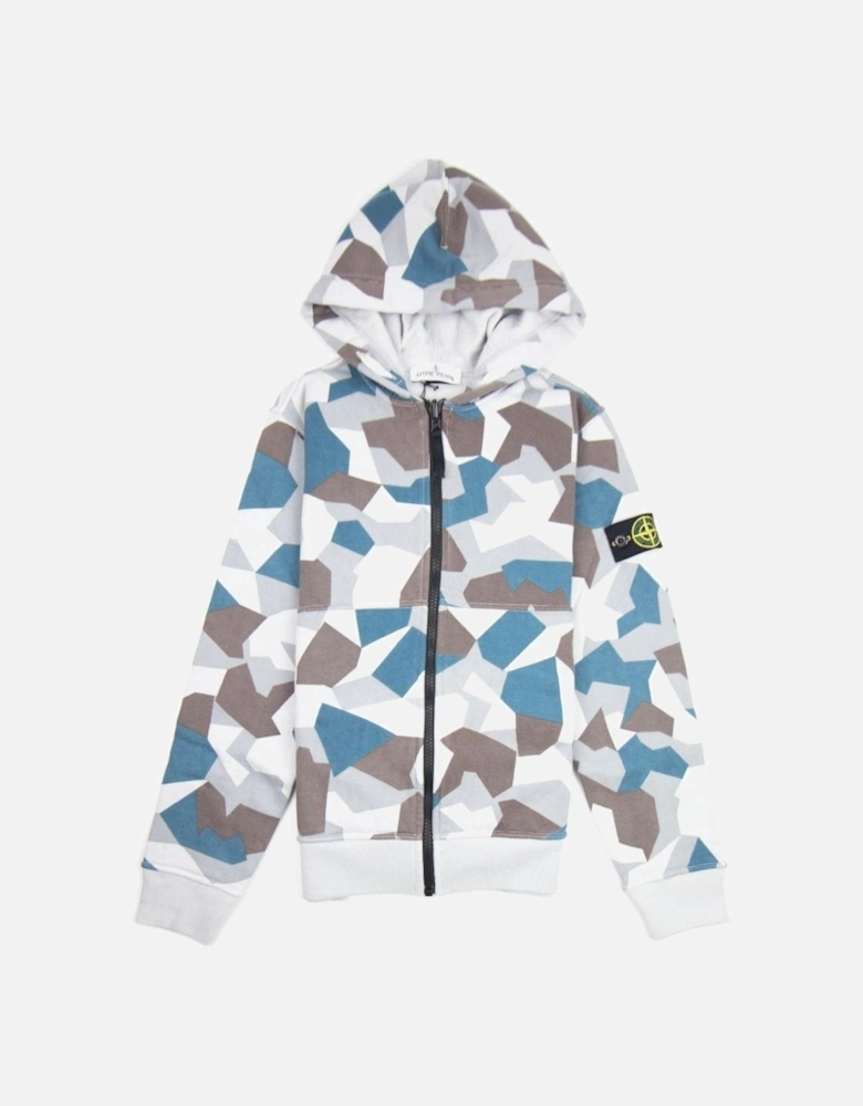 Junior Reversible Zip Up Hooded Jacket Ice Camo