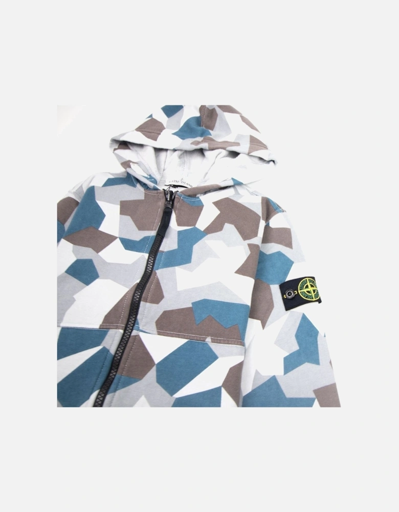 Junior Reversible Zip Up Hooded Jacket Ice Camo