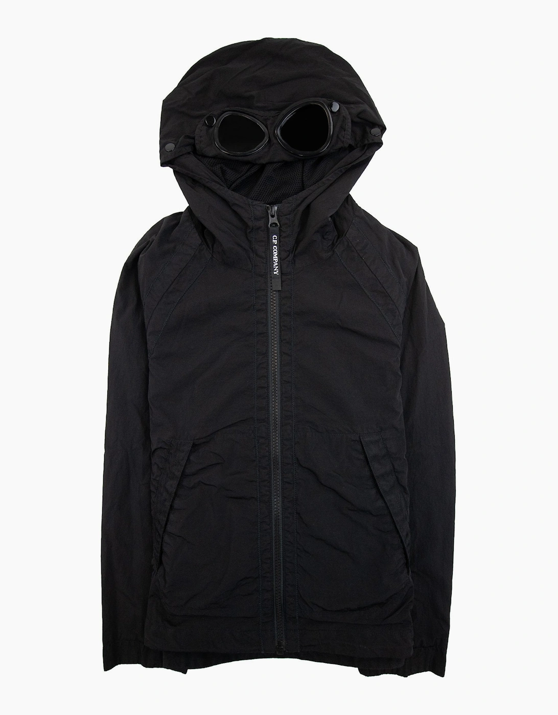 Cp Company Unisex Black U16 Chrome-R Goggle Jacket 999 - Size: 4Y
