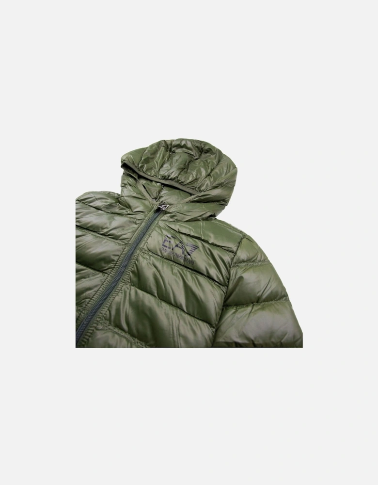 Emporio Armani Hooded Down Jacket Khaki