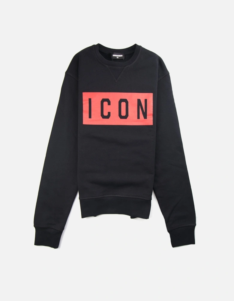 Kids Icon Sweatshirt Black/Red