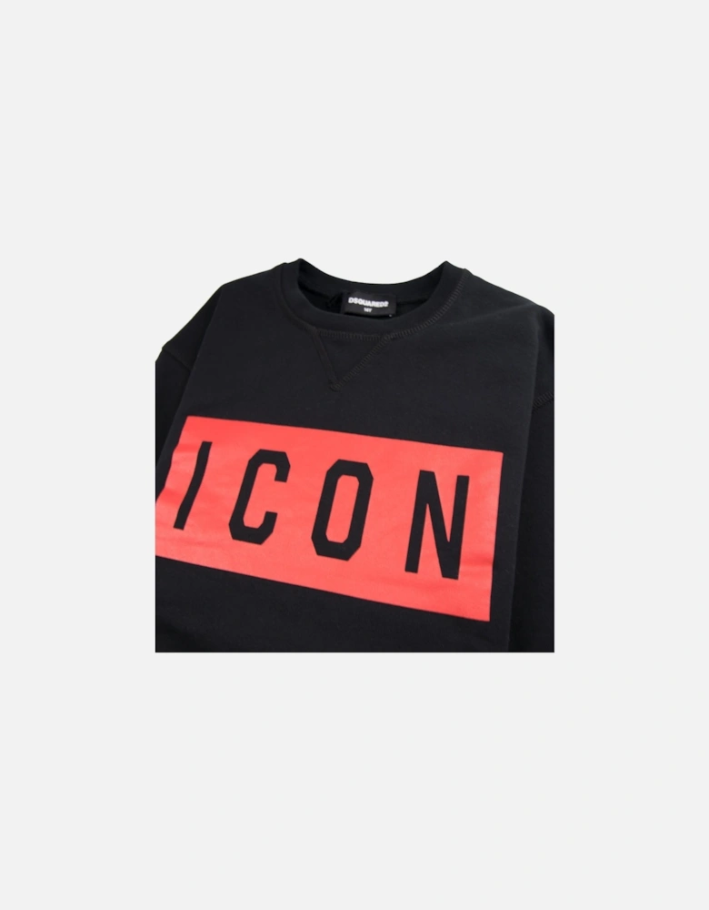 Kids Icon Sweatshirt Black/Red