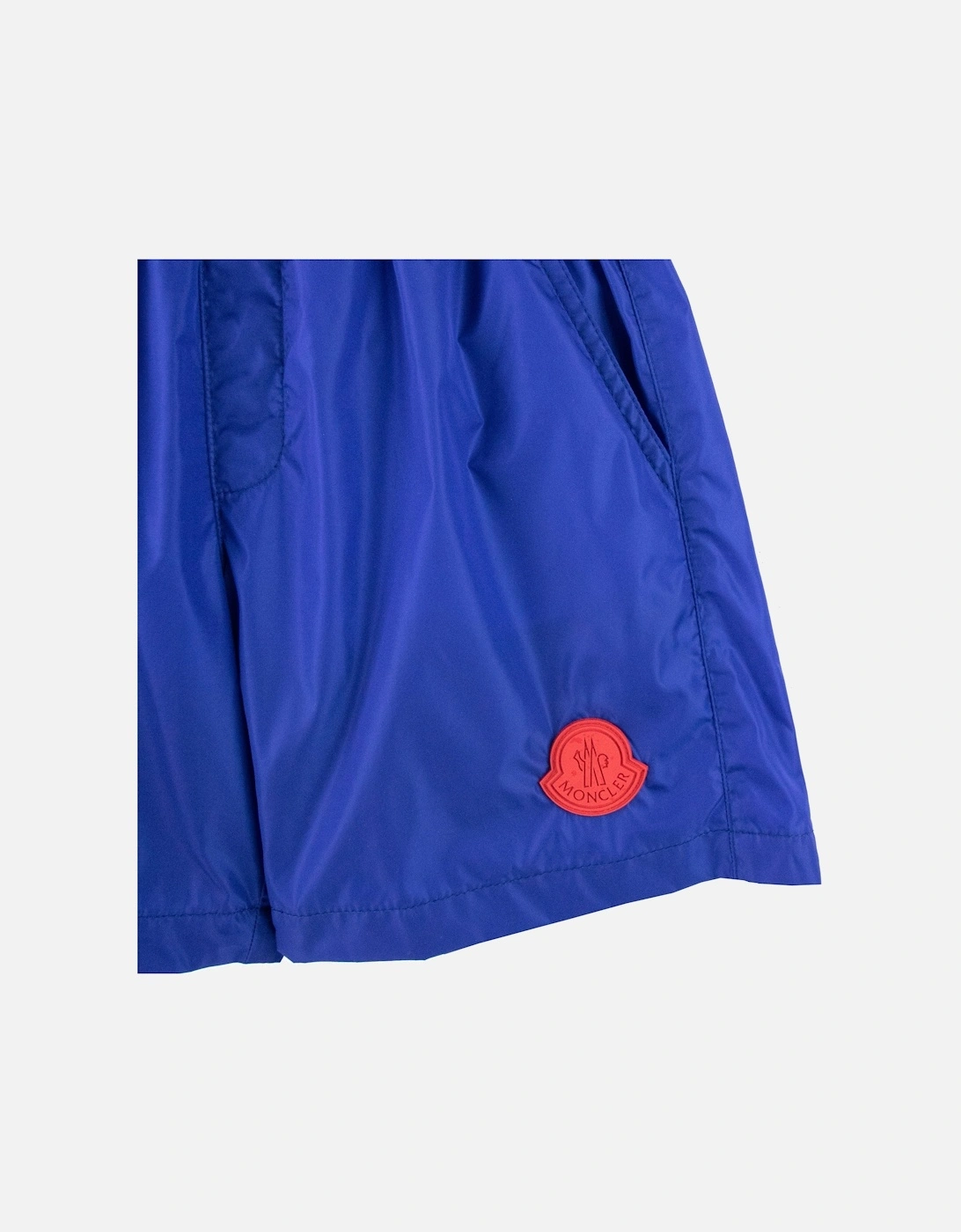 Junior Mare Rubber Logo Swim Shorts Electric Blue