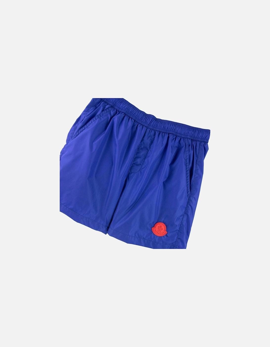 Junior Mare Rubber Logo Swim Shorts Electric Blue