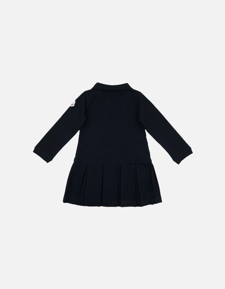 Junior Cotton Piquet Polo Dress Navy 778