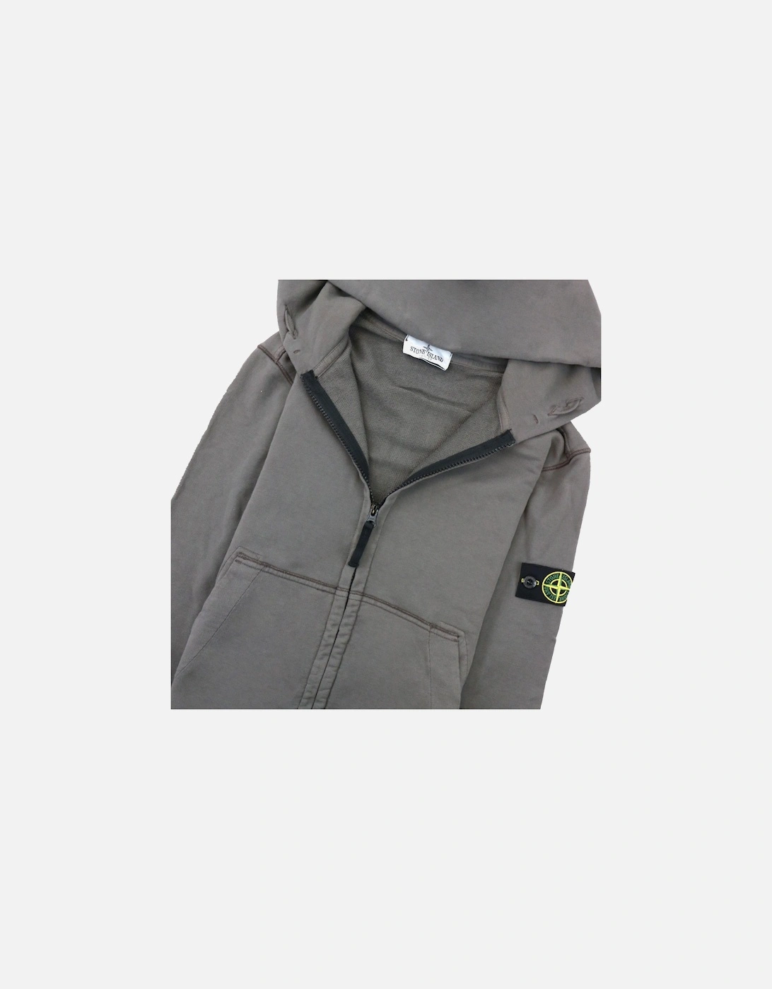 Junior 60640 Hooded Zip Up Sweatshirt Khaki V0060